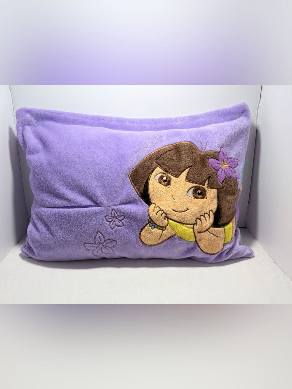 Dora The Explorer Purple Plush Decorative Pillow